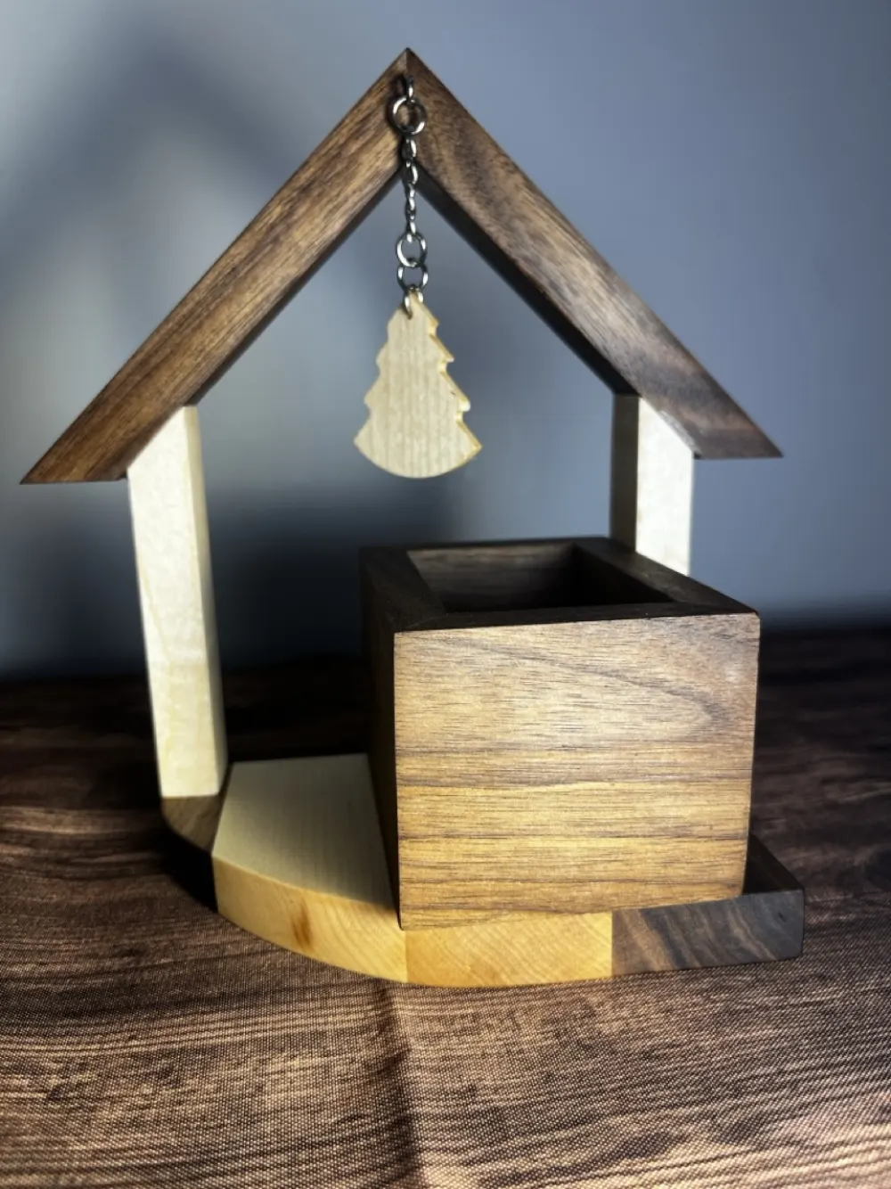 House with box handmade by Wood Dust Creations